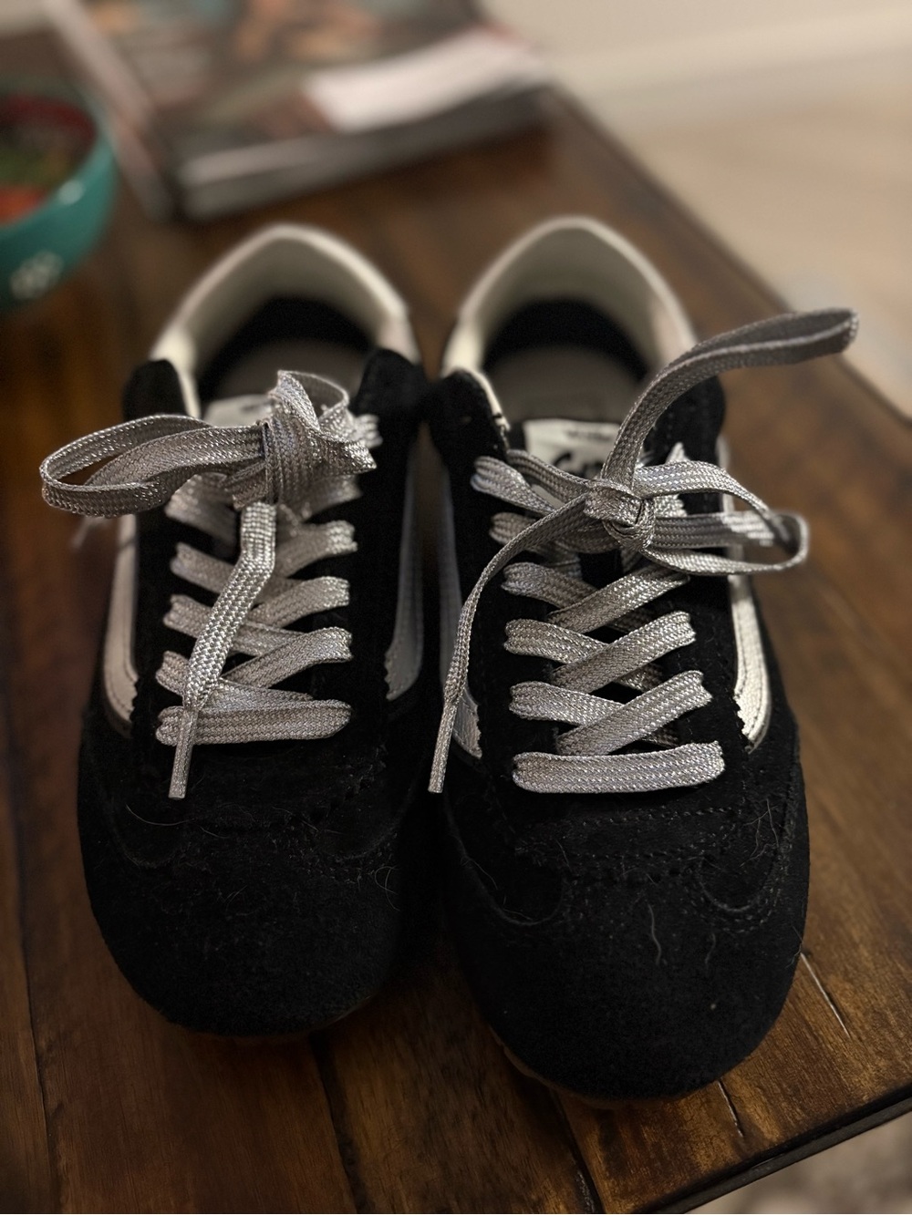 Vans Black Super Lowpro Sneakers with Silver Accents